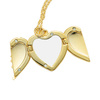 Srdce Angel Wings náhrdelník pro sublimaci - zlatý