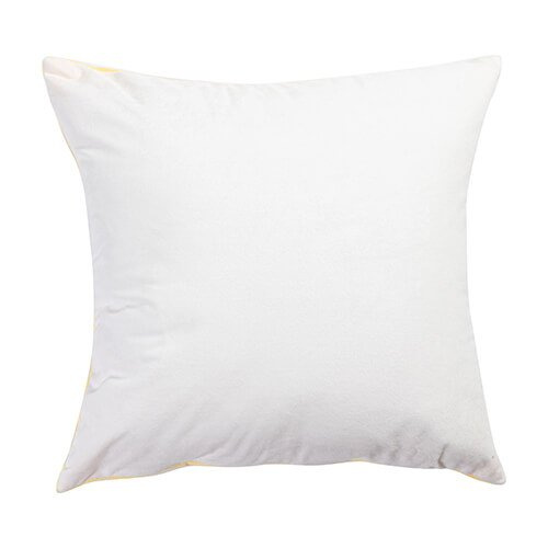 BestSub plyšový povlak na polštář 40 x 40 cm pro sublimaci - žlutý