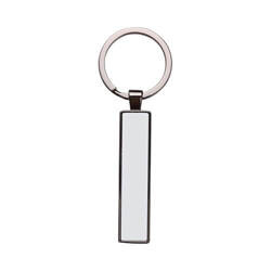 Oboustranný přívěsek na klíče 1,3 x 6,3 cm pro sublimaci - černý