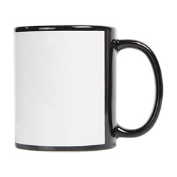 Černý 330ml hrnek s bílým rámečkem pro sublimaci