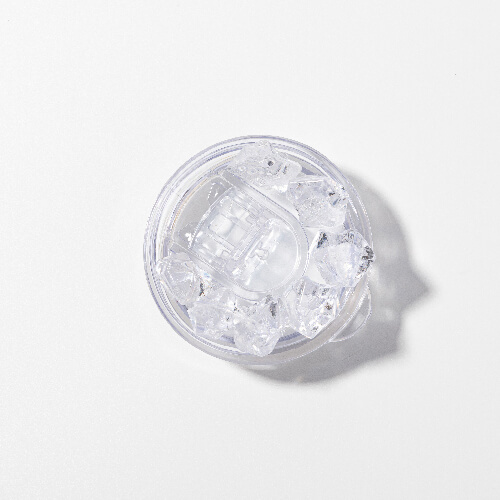 600 ml hrnek s brčkem pro sublimaci - stříbrný, víčko s umělým ledem