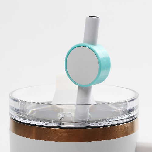 Silikonové víčko na brčko Ø 0,8 / 1 cm pro sublimaci - zelený kruh