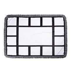 Plyšová deka 150 x 100 cm s fotopanely pro sublimaci - 15 panelů