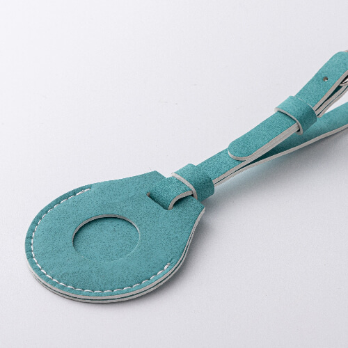 Kožená visačka na zavazadla / pouzdro AirTag pro sublimaci - zelená