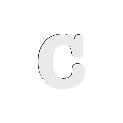 Dekorativní písmeno z MDF pro sublimaci 10 cm C