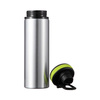 850 ml stříbrná hliníková láhev se šroubovacím uzávěrem se zelenou sublimační vložkou