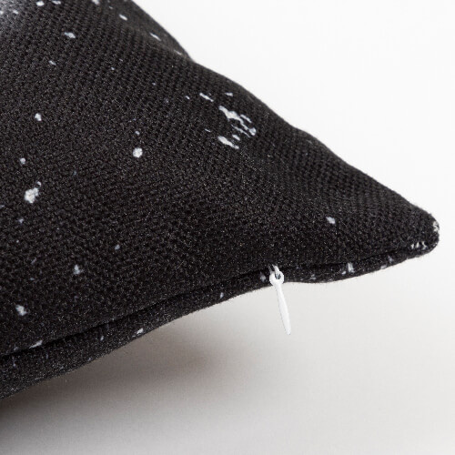 Lněný povlak na polštář 40 x 40 cm Bělený hvězdný černý pro sublimaci