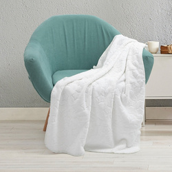 Minky deka s hvězdami pro sublimaci - bílá